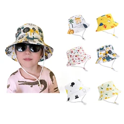 Children's Fishing Cap Cartoon Animal Fruit Printing Flower Cap Summer Beach Cotton Fishing Cap Men And Women Baby Universal