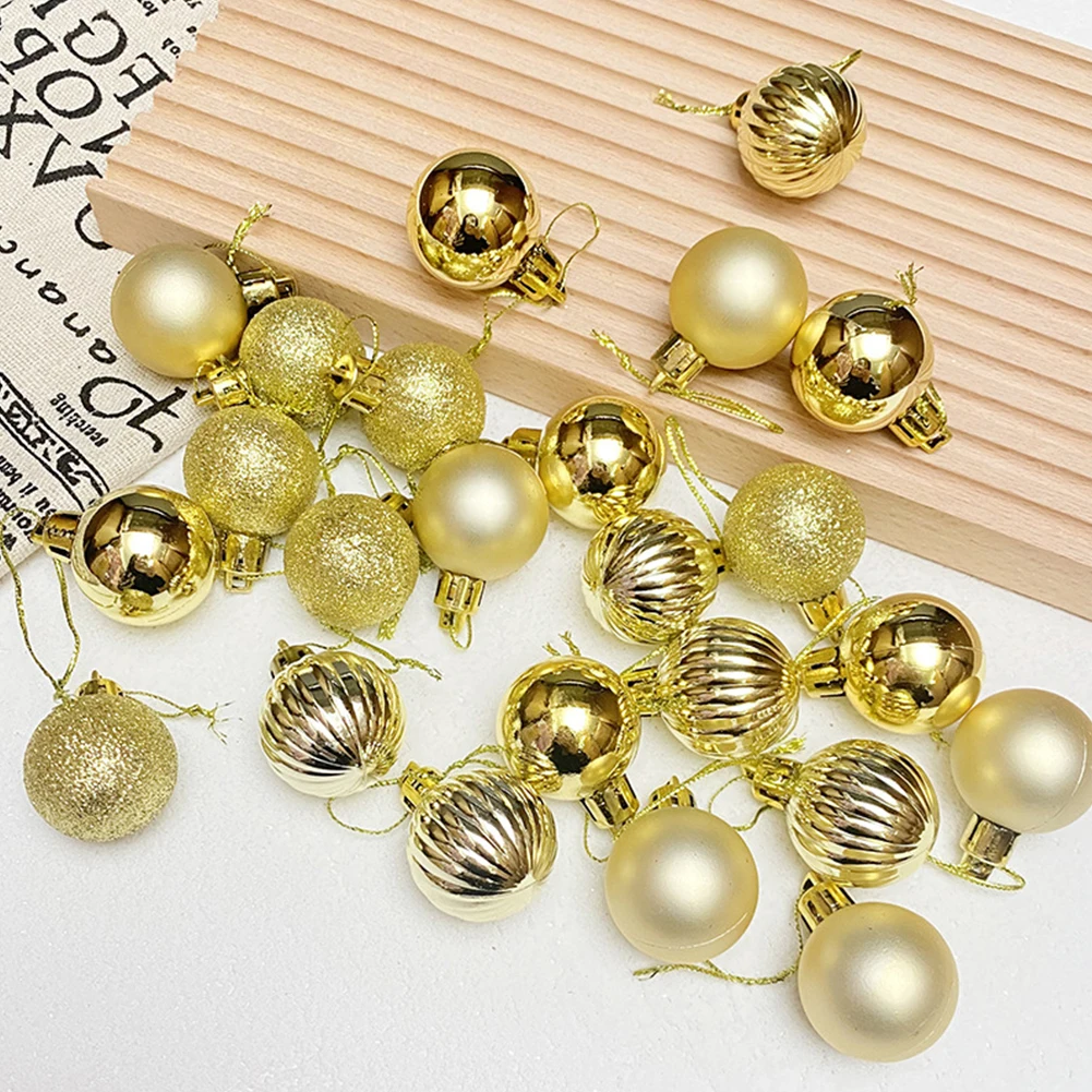 24 Pcs Christmas Ball Ornaments Christmas Decor Baubles Tree Xmas Balls Party Wedding Ornament Set Xmas Hanging Tree Pendants