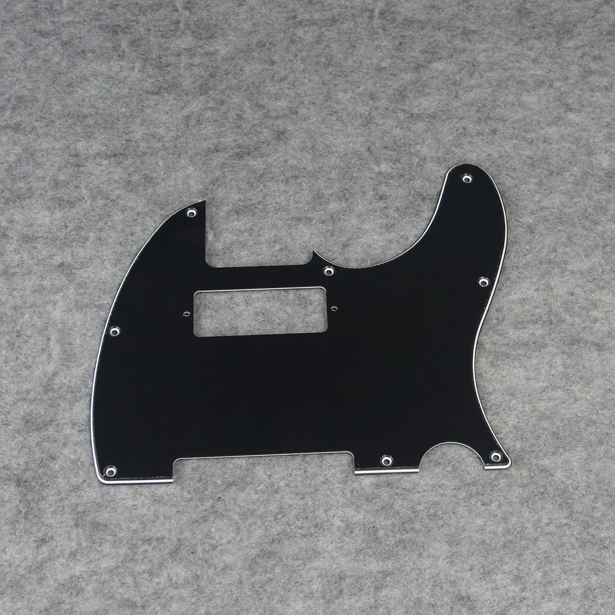 FLEOR Black 3ply 8 Holes TL Guitar Pickguard Mini Humbucker Route With Screws