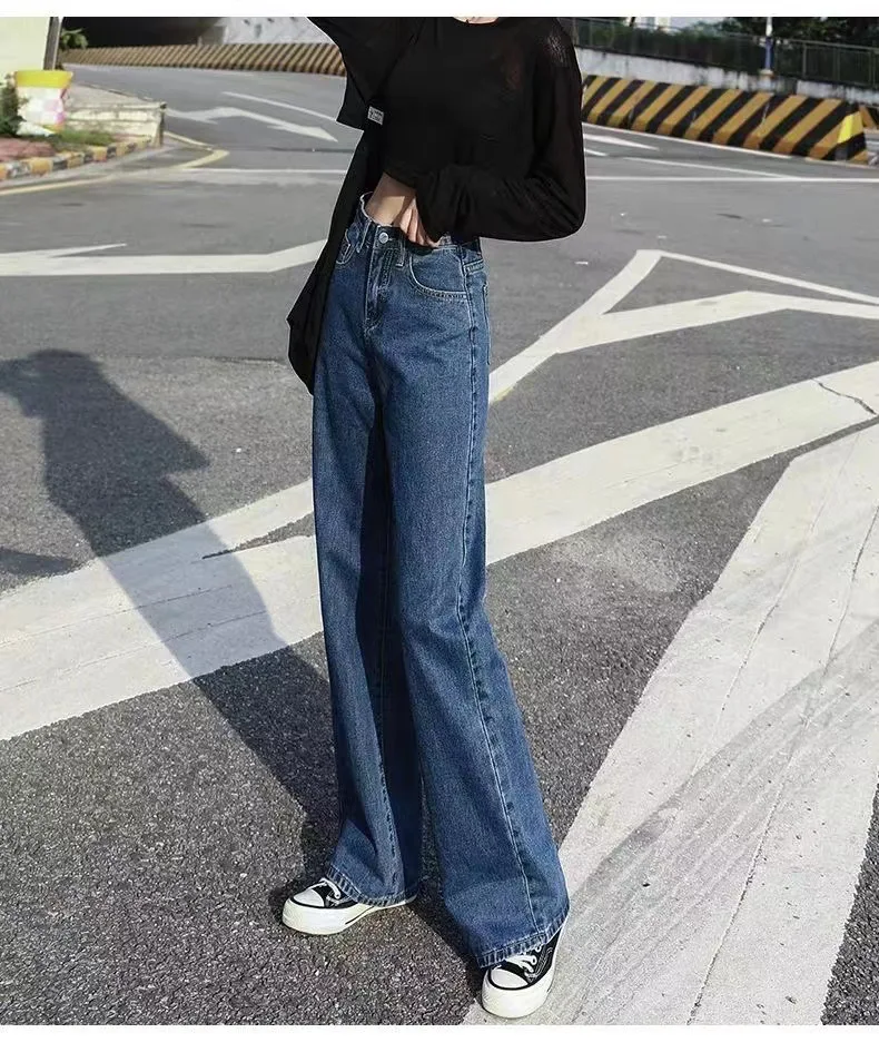 Spring 2024 Women's Casual Denim Pants Long Jeans Ladies l Waist Jeans Spring Season Regular Thin Long Pants