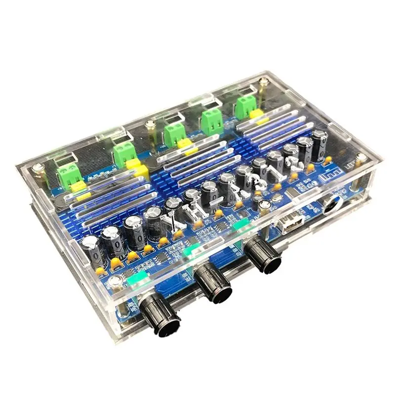 

Плата усилителя M01K XH-A310 Bluetooth 5.0 TPA3116D2, 4-канальный цифровой аудиоусилитель мощности, двойной сабвуфер для домашнего кинотеатра