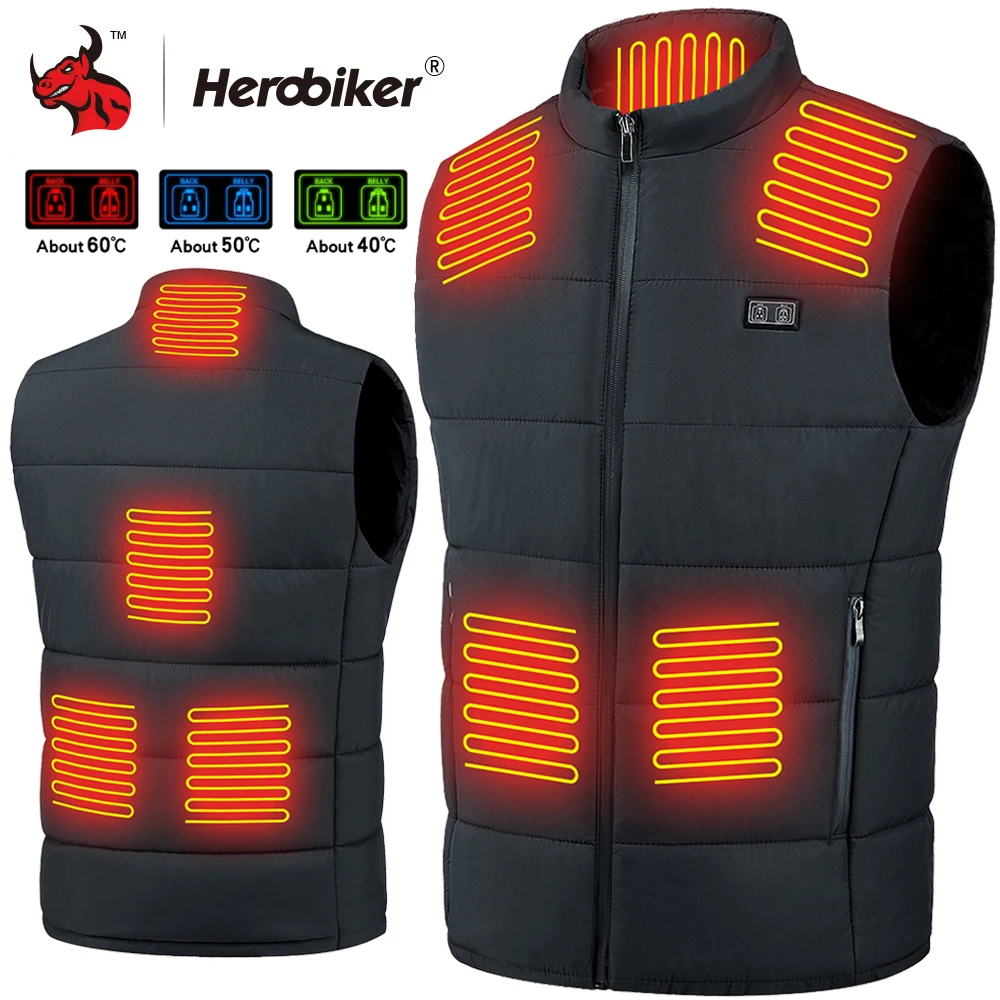 

Heating Vest Men/Women Casual USB Heated Vest Smart Control Temperature Heating Jacket Cotton Coat Winter Motorcycle Jacket