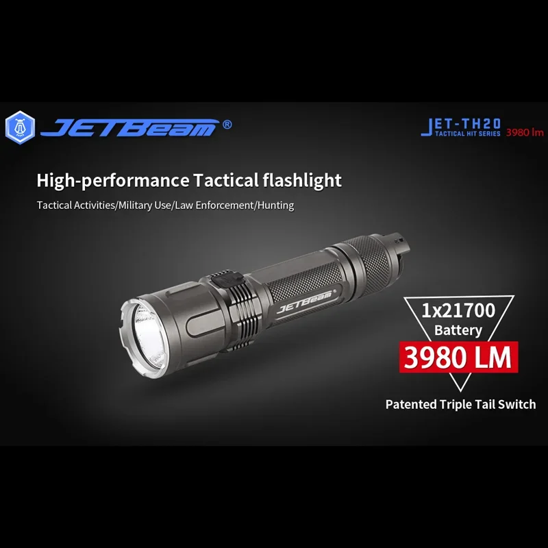 Imagem -05 - Jetbeam-lanterna Tática Recarregável Alto Desempenho Série Militar Xhp70.2 Led 3980lumens com Tocha 18650 Th20