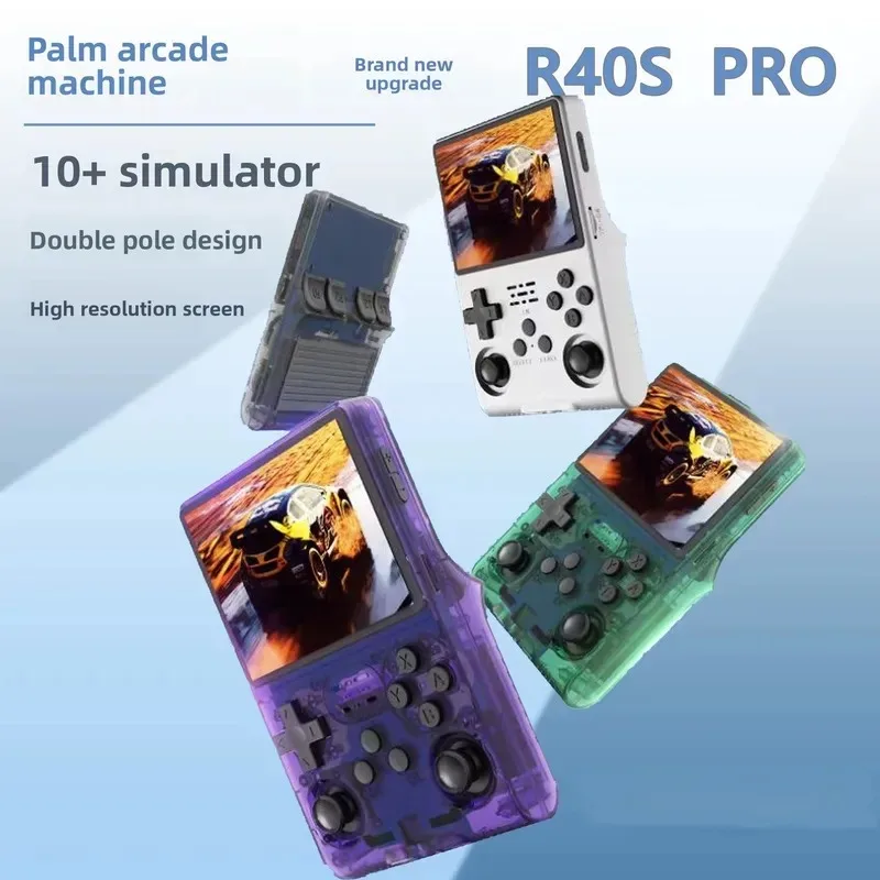 لعبة FLLAPT الجديدة R40S PRO 256GB المحمولة 30000+ ألعاب ريترو مع عصا التحكم، نظام التشغيل Linux، شاشة IPS 3.5 بوصة، مشغل MP4، هدية للأطفال ﻿