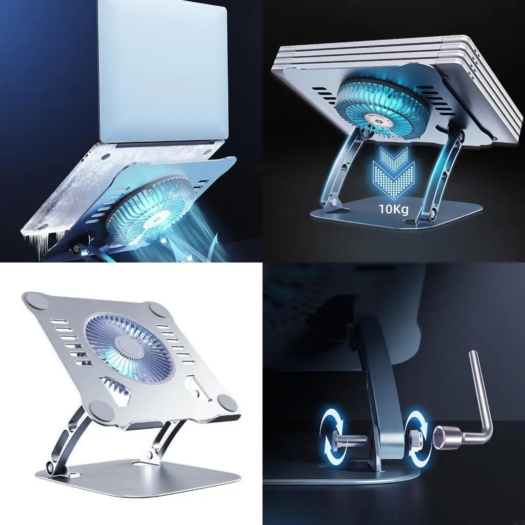 

4X7E T628 Gaming Laptop Cooler Stand for w Large Air Fan Cooling Bracket Notebook Coo