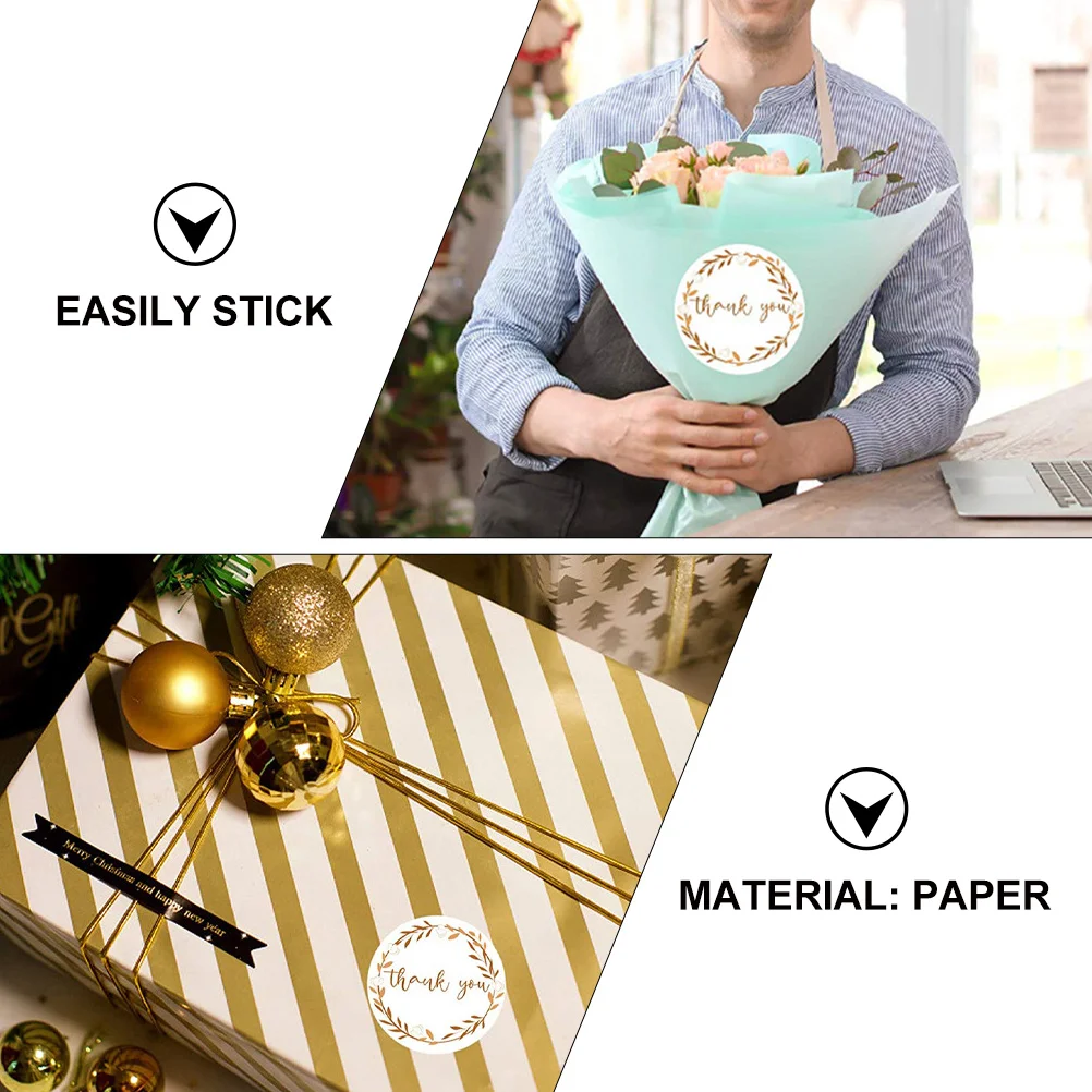 

500pcs Thank Favor Thank You Sticker Gift Bag Sealing Sealing Decor Stickers Paper Gift Stickers For Envelope Decoration