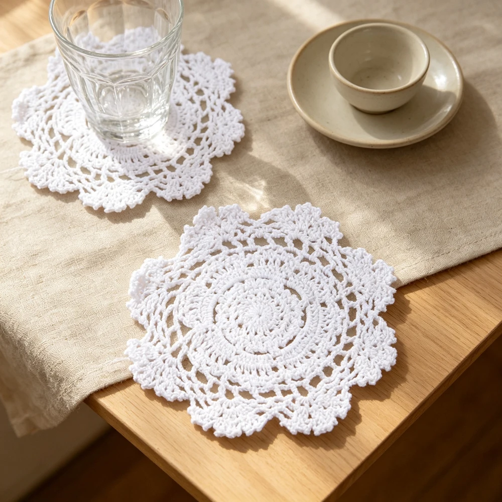 Napperon de table en crochet f - Desk Setup Wallpaper avis et prix