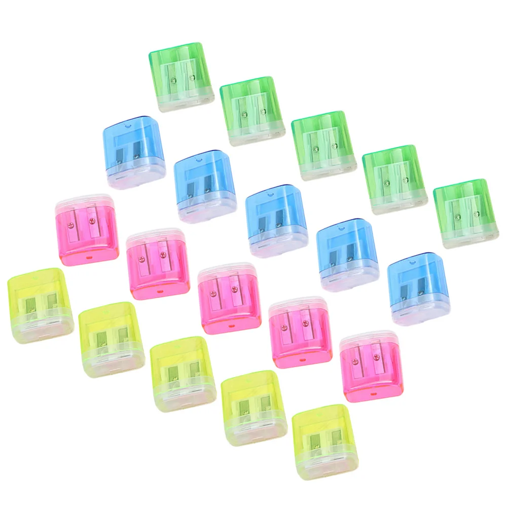 

48Pcs Portable Pencil Sharpeners Plastic Handheld Small Manual Sharpeners for Household Office School Supplies Convenient