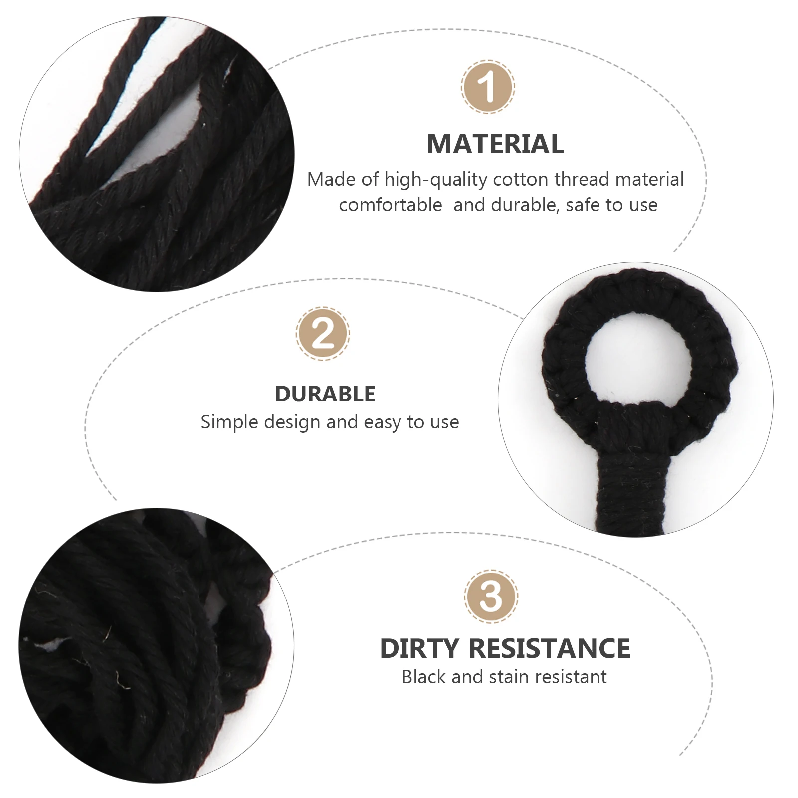 

3Pcs Plant Hanging Basket Cotton Rope Woven Handmade Flower Pot Hanger for Indoor Outdoor Home Decoration and Garden Hanging