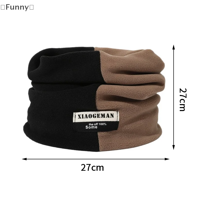 〔Funny〕Color Matching Warm Scarf For Women In Autumn And Winter, All-match Plush And Thickened Face Mask Neck Cover, Windproof