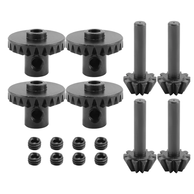 ABUM-8Pcs Steel Front & Rear Axle Gear Drive Shaft Gear Upgrade Accessories For WPL C14 C24 B24 B36 MN D90 D99 MN99S Parts