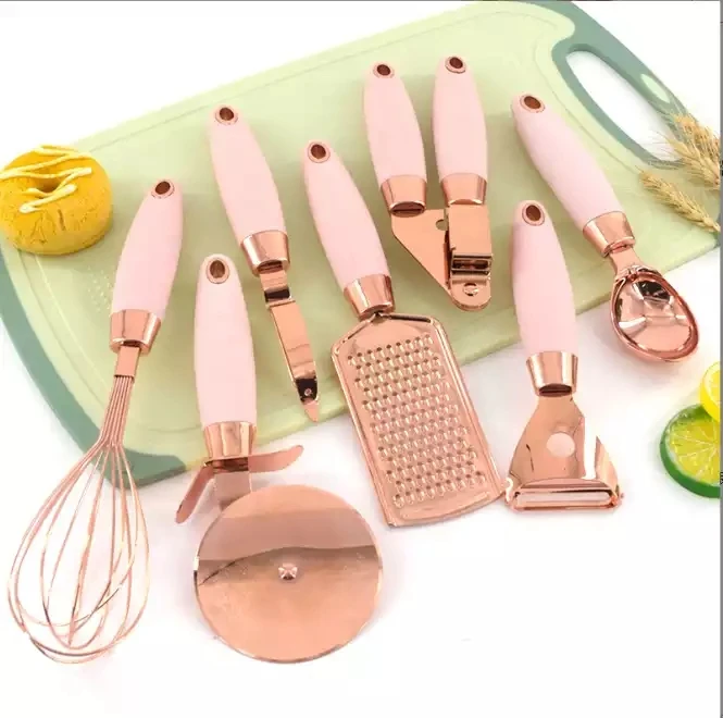 

Kitchen Spoon Utensil Set 7pcs/set Egg Beater Stainless Steel Cooking Gadget Set Can Opener