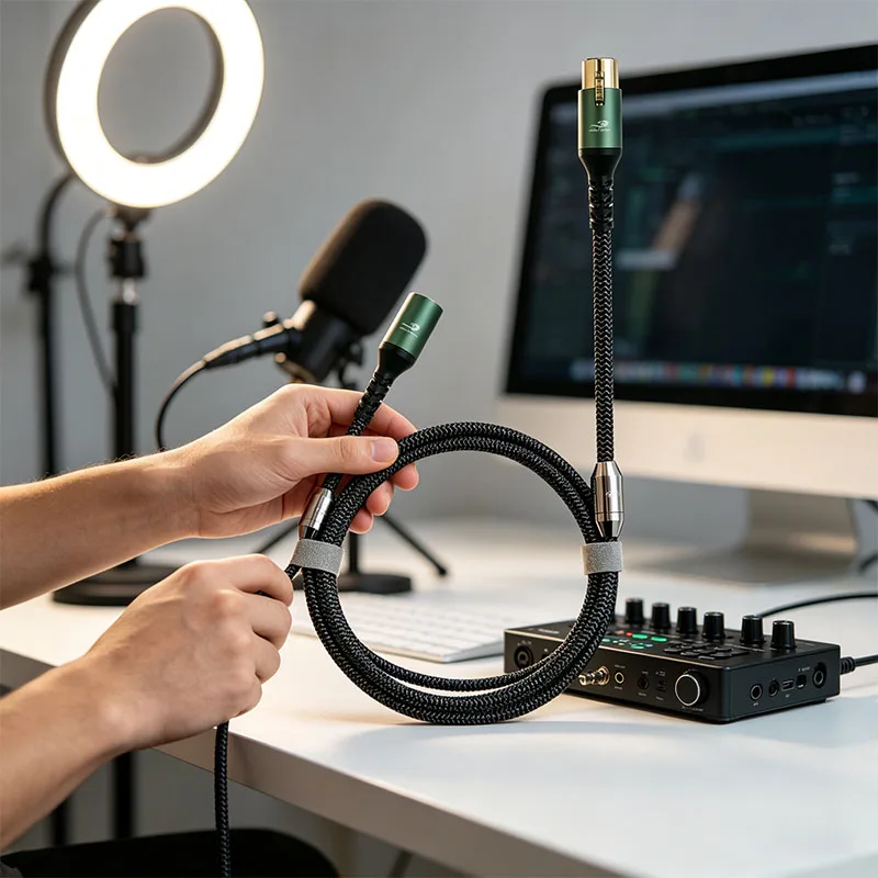 3Pin XLR Cable Male To Female Sound Cannon Microphone Cable for Mixer Amplifier Balanced Analog Audio Cord XLR Extension Cable