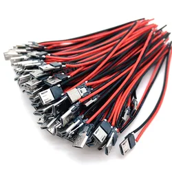 100Pcs Micro USB 2Pin Horizontal / Vertical 2P Simple Soldered Male Plug-in Board Quick Charging USB Connector