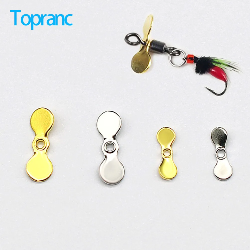 Topranc 30pcs Alloy Turbo Propeller Spinner Blades Bait DIY Fishing Lure Hook Bait Fishing Accessories Spinning Lure Tackle