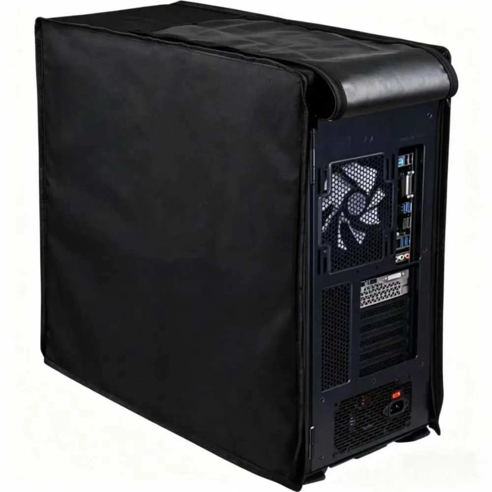 Desktop CPU Case Dust Cover with All-inclusive Zipper Design Scratch-resistant Wear-resistant for Most Computers