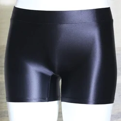 Glossy Transparent Women Men Underwear Shorts Elastic Briefs Underpant Men's Boxer Panties