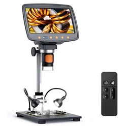 Hayve MS1 HDMI Digital Microscope with 7inch IPS Screen 1500X Magnification with 10LEDs Electron Microscopios For Repairing