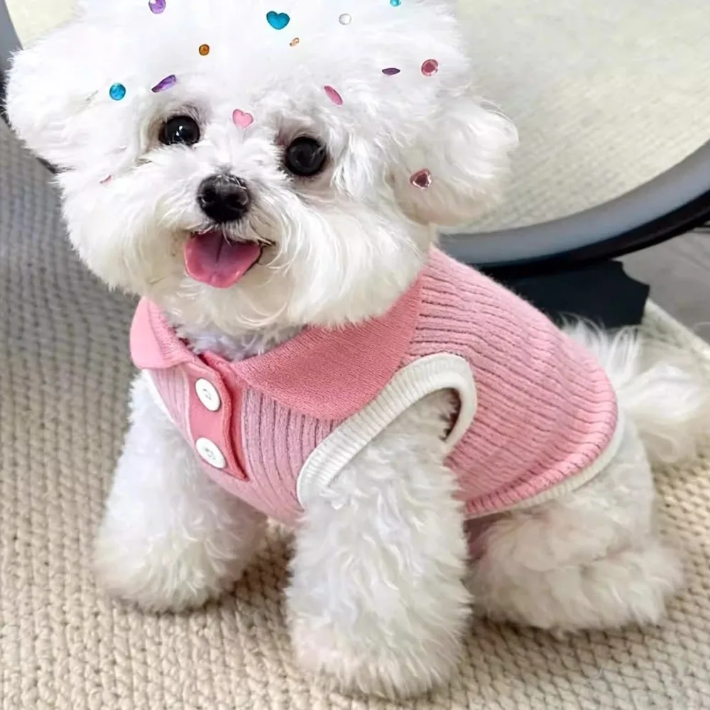 

Fashion Thin Dog Shirt Soft Breathable Pet Collar Vest Comfortable Casual Su Dog Clothes Indoor