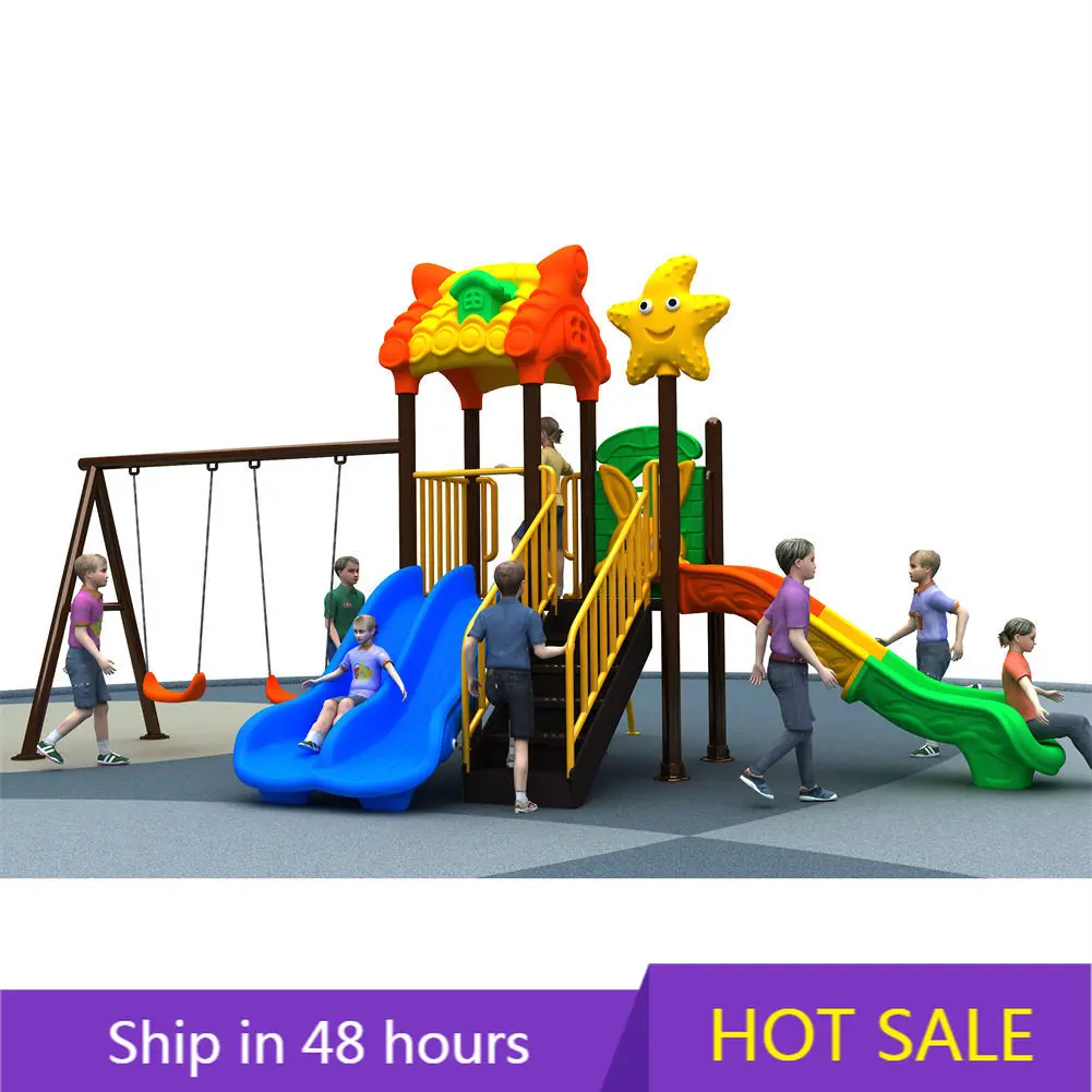 

YTYIN Factory Price Backyard Kindergarten Children Play Equipment Kids Outdoor Playground Slide Swing Set