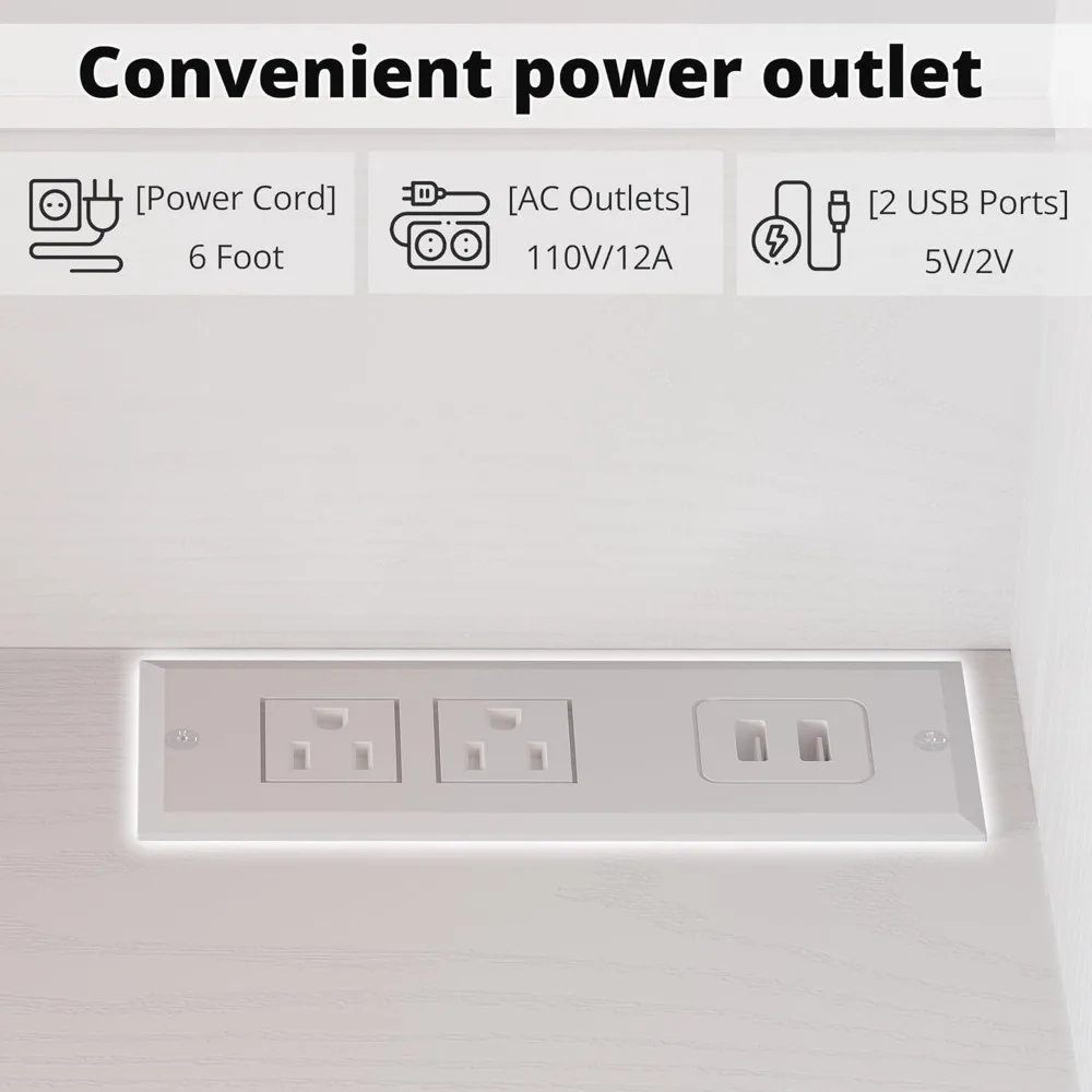 خزانة مطبخ على طراز المزرعة مع مساحة تخزين، ولوح بيجبورد، ومخرج طاقة، وأدراج #5