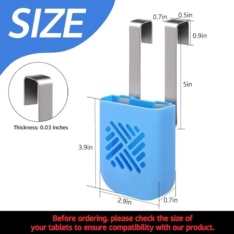 1/2Pcs Toilet Tank Cleaning Tablet Holder' , Hanging Toilets Bowl Cleaner Carrier for Preventing Dissolved Residue From Pollutin view 4