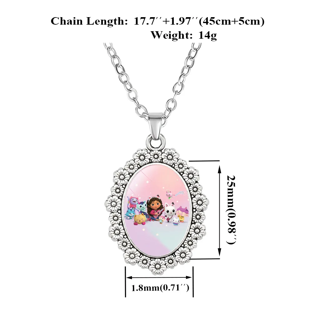 Gabby casas de muñecas collares niñas nuevas cadenas Kawaii gargantilla niños Cosplay joyería de moda niños joyería de moda regalo de cumpleaños