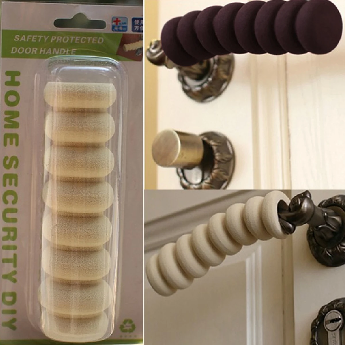 

Anti-Collision Door Handle Cover Purple 137Mm*20Mm Foam Safety Protector For Kindergarten School Office Hospital Door Knob