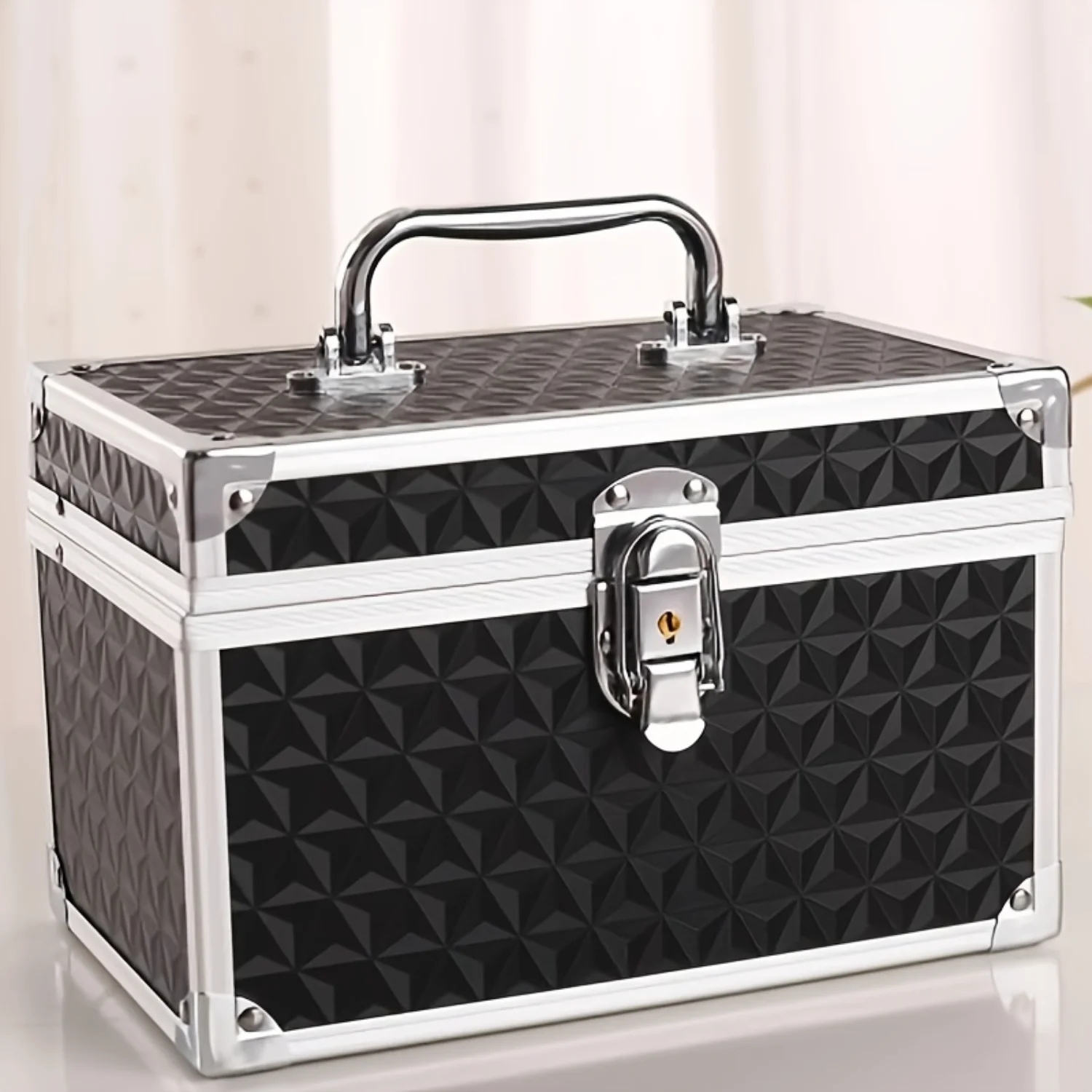 Makeup Train Case with Mirror | Cosmetic Organizer Box - Ideal for Makeup and Cosmetology