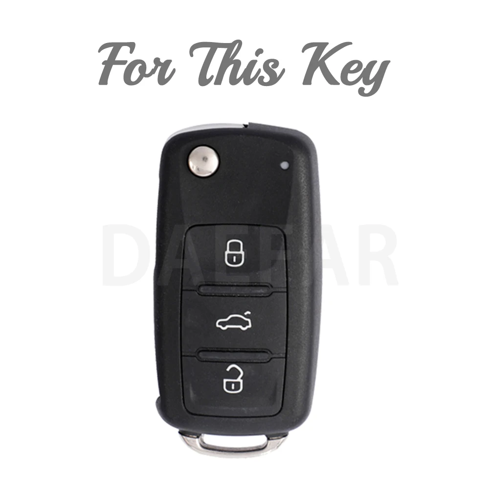 TPU Leather Car Key Cover Case for Volkswagen for VW Bora Polo Tiguan Jetta Passat B5 B6 B7 Golf Beetle for Skoda Octavia
