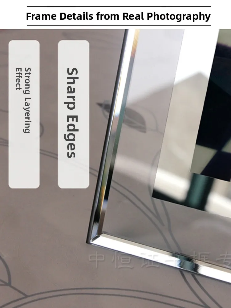 Modern Simple Crystal Photo Frame  A4 Certificate Frame 6 7 8 10 Inch Glass Photo Frame Display Stand Home Decor