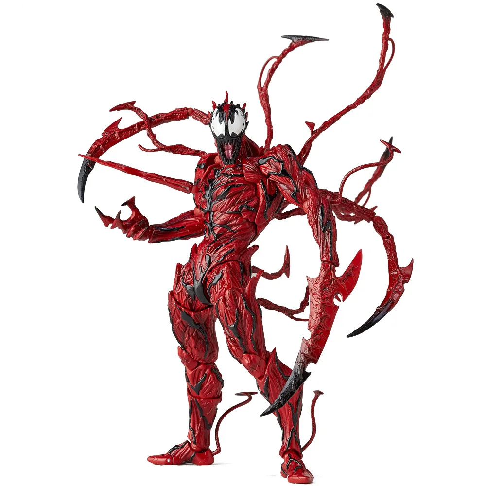 AMAZING YAMAGUCHI Venom Carnage Action Figure Spider Man legends Collectible Joint Movable Face Statue Model Doll kids for Toy