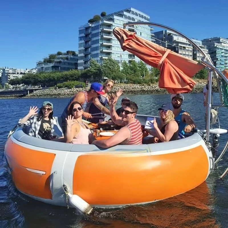Good Rental Business Water Park Amusement Rides Electric Boat Donut BBQ Boat Leisure Sightseeing Boat for Sale