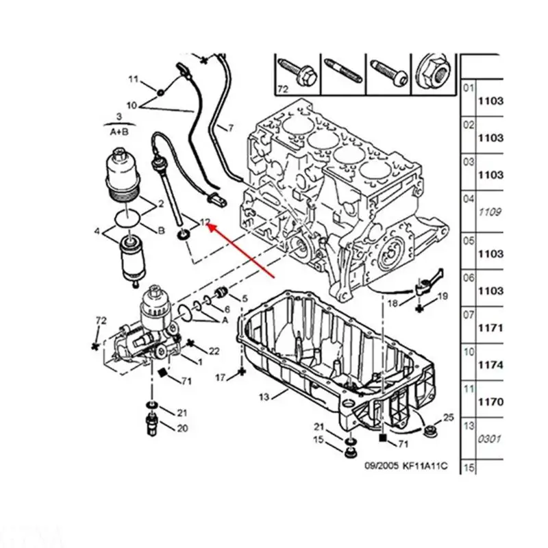 G7NA Ölmesssensor für 206 207 307 308 408 Fahrzeuge ABS Aluminium Kraftstoffsystem Teil 1131F7 96440931 – Detail 3