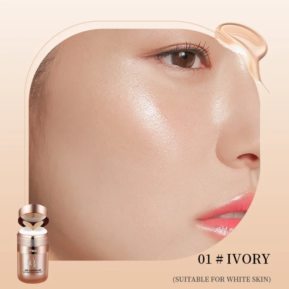 ใหม่ Air Cushion BB ครีมผีเสื้อแป้งพัฟ Moisturizing Foundation คอนซีลเลอร์ไวท์เทนนิ่งควบคุมน้ํามันเครื่องสําอางกันน้ํา