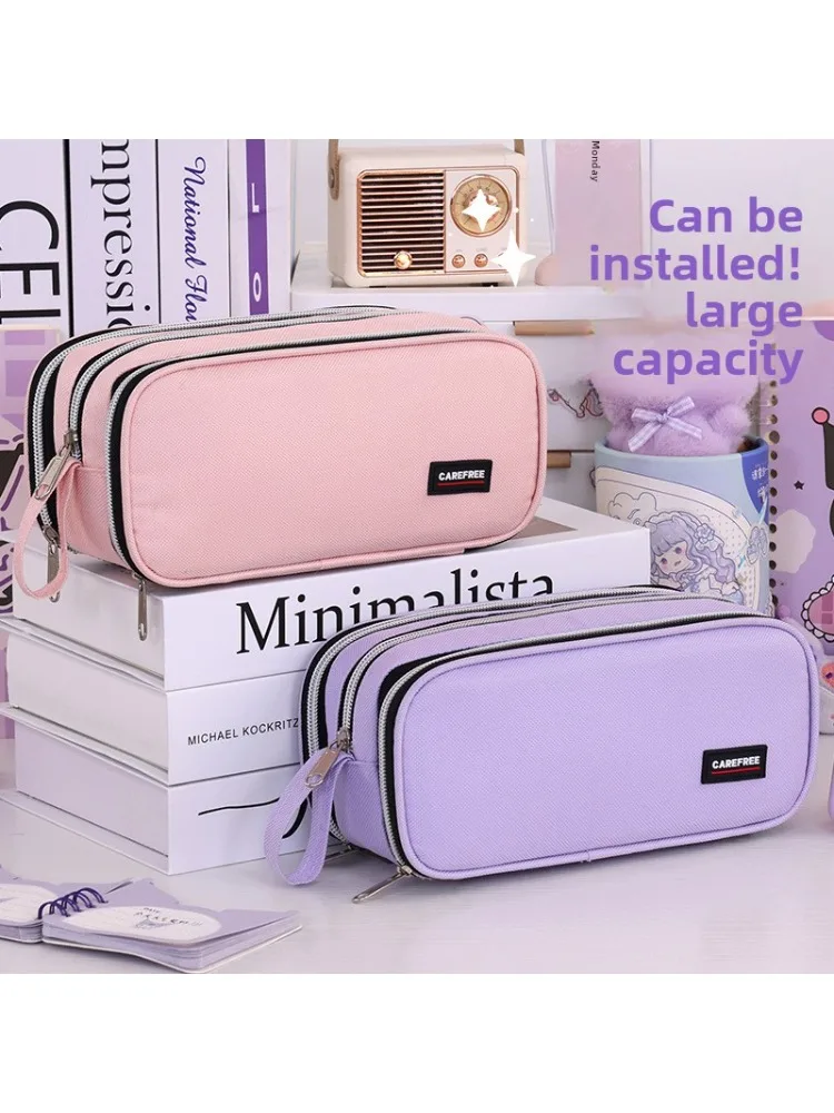 Nouvelles fournitures scolaires, trousse à crayons essentielle pour la rentrée scolaire, organisateur de papeterie de grande capacité, boîte de papeterie pour étudiants