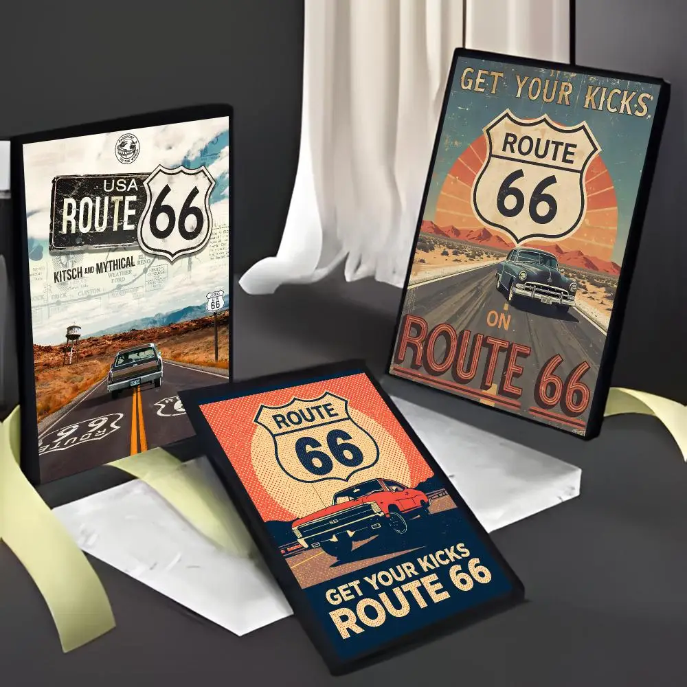 poster art R-Route 66 Poster American Film Mural Home Childrens Room Wall Decor Print