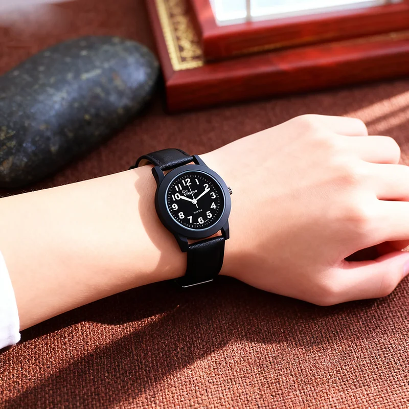 ساعات أطفال 2025 للأولاد والطلاب 12 ساعة بسيطة ورائعة للرجال موضة ترفيهية بحزام جلدي ناعم ساعات كوارتز للهدايا #3