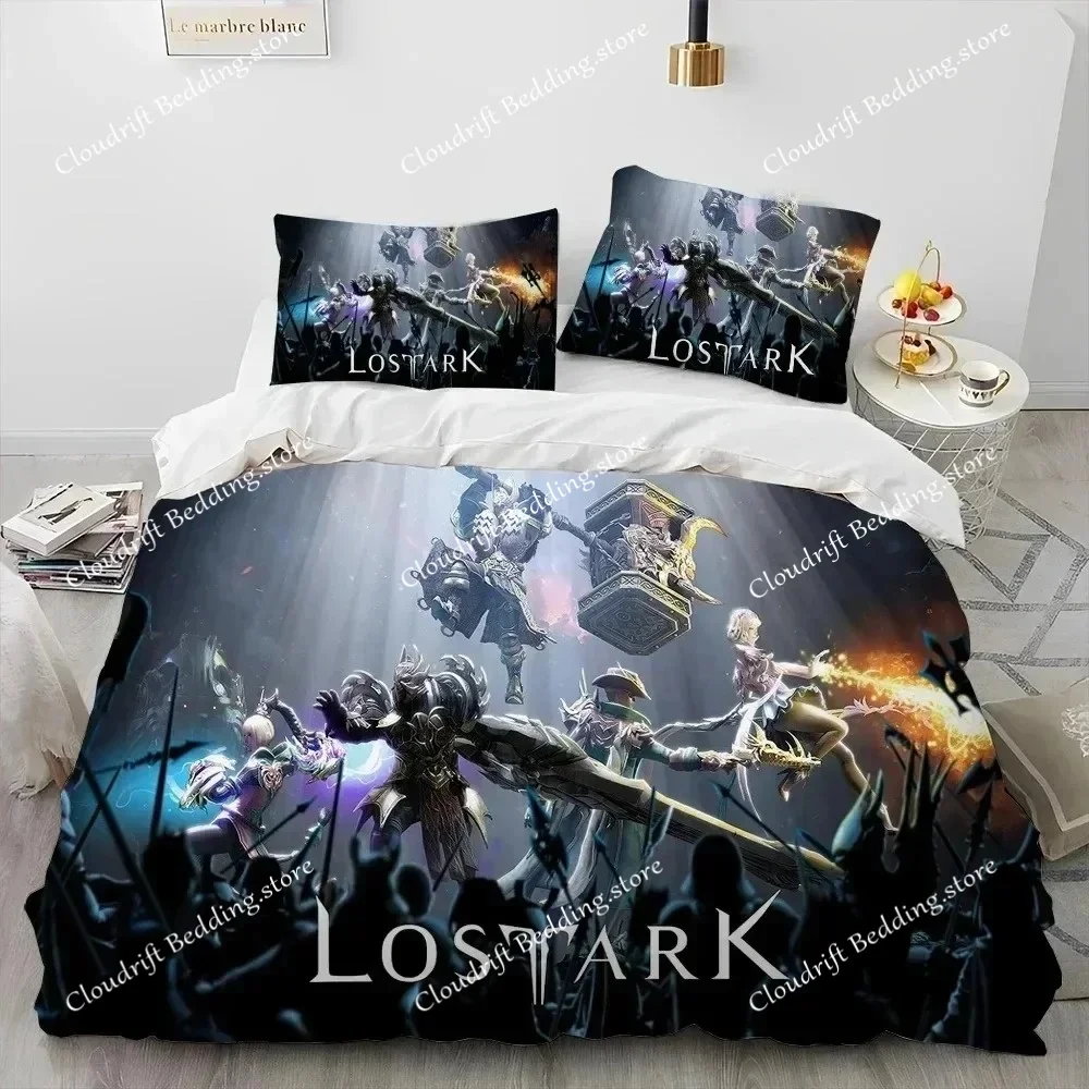 

Lost ARK Game Gamer Cartoon Comforter Bedding Set,Duvet Cover Bed Set Quilt Cover Pillowcase,king Queen Size Bedding Set