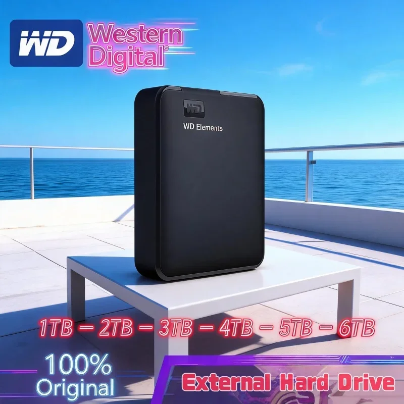 Western WD Western Digital 4TB 2TB External HDD Mechanical USB3.0 Hard Drive Drop-Proof Outdoor Travel Safe Data Equipment