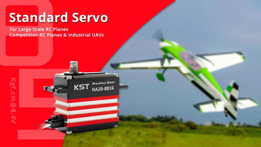 KST HA20-8016 85Kgf.cm 0,15 Sek./60 ° Extrem drehmomentstarker bürstenloser Standardservo für große RC-Flugzeuge – Detail 2