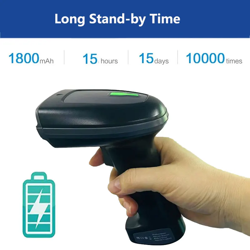 Picture 7: Bluetooth 2D Code Scanner Automatic Wireless QR Barcode Reader Precise Scanning Data Matrix PDF417 for POS System Scan Gun