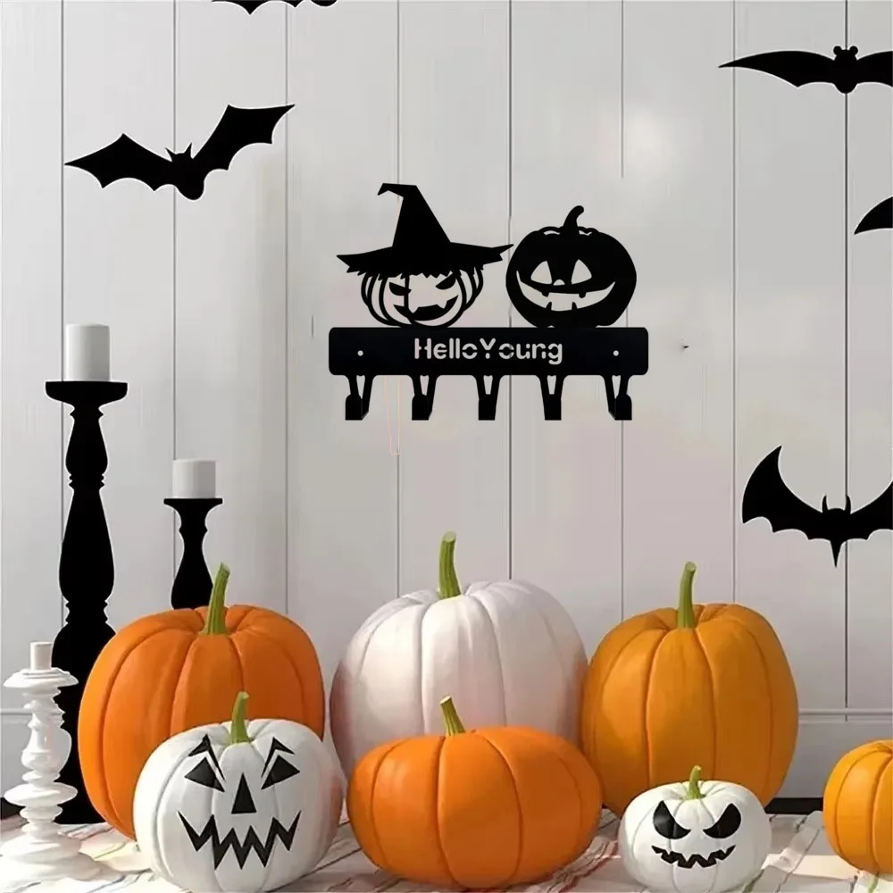 Delightful 1pc Exquisite Metal Decorative Hook and Storage Addition – Special Halloween Hook in Pleasing Pumpkin Shape