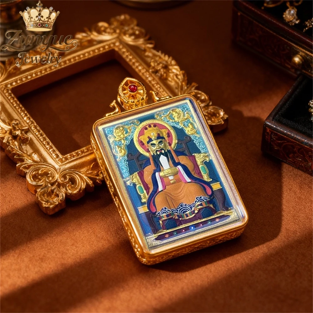 

Amitabha Buddha, Yellow God Of Wealth, Green Tara, Zaki Lam, Painted Thangka Luxury Quality Fashion Jewelry Exquisite Amulets