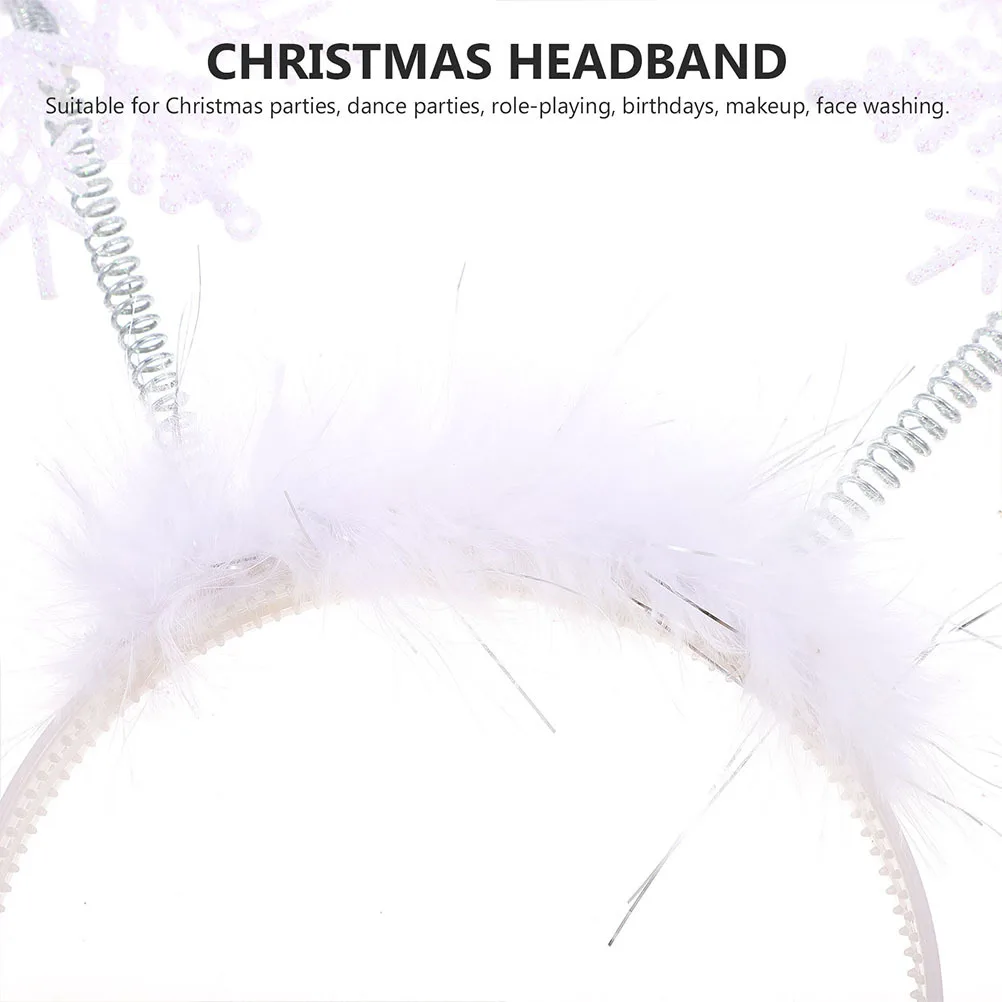 

8Pcs Xmas Party Snowflake Hairbands Creative Christmas Hair Hoops Festival Photo Hair Decor Accessories Xmas Hairband