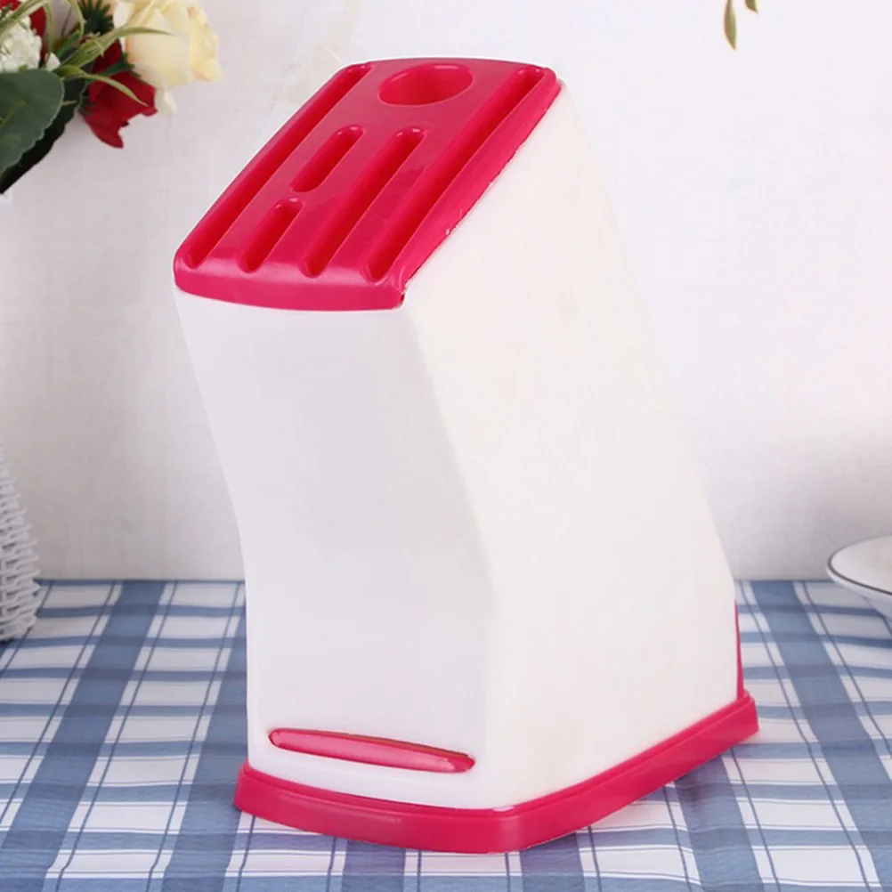 

Multifunctional Knife Storage Rack Kitchen Supplies Drain Tool Pp Material Pe Base Red Color Holder Shelf For Home Use