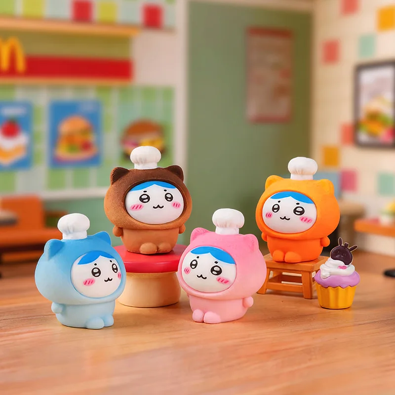 Kawaii Hachiwera Chef Cosplay Mini Figure Keychain Cartoon Doll Pendant, Fashion Backpack Charm Car Dashboard Ornament view 2