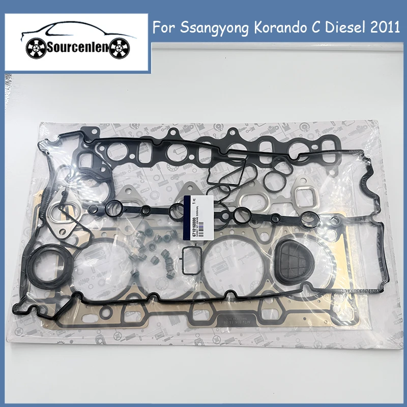 New Engine Rebuilding Kit Engine Overhual Gasket Kit 6710160000 For Ssangyong Korando C Diesel 2011 67101-60000
