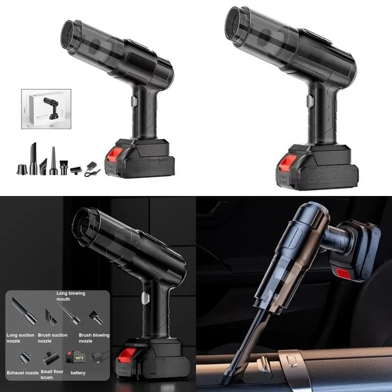 Household high power wireless lithium battery handheld car vacuum cleaner portable bagless dry function brushless motor