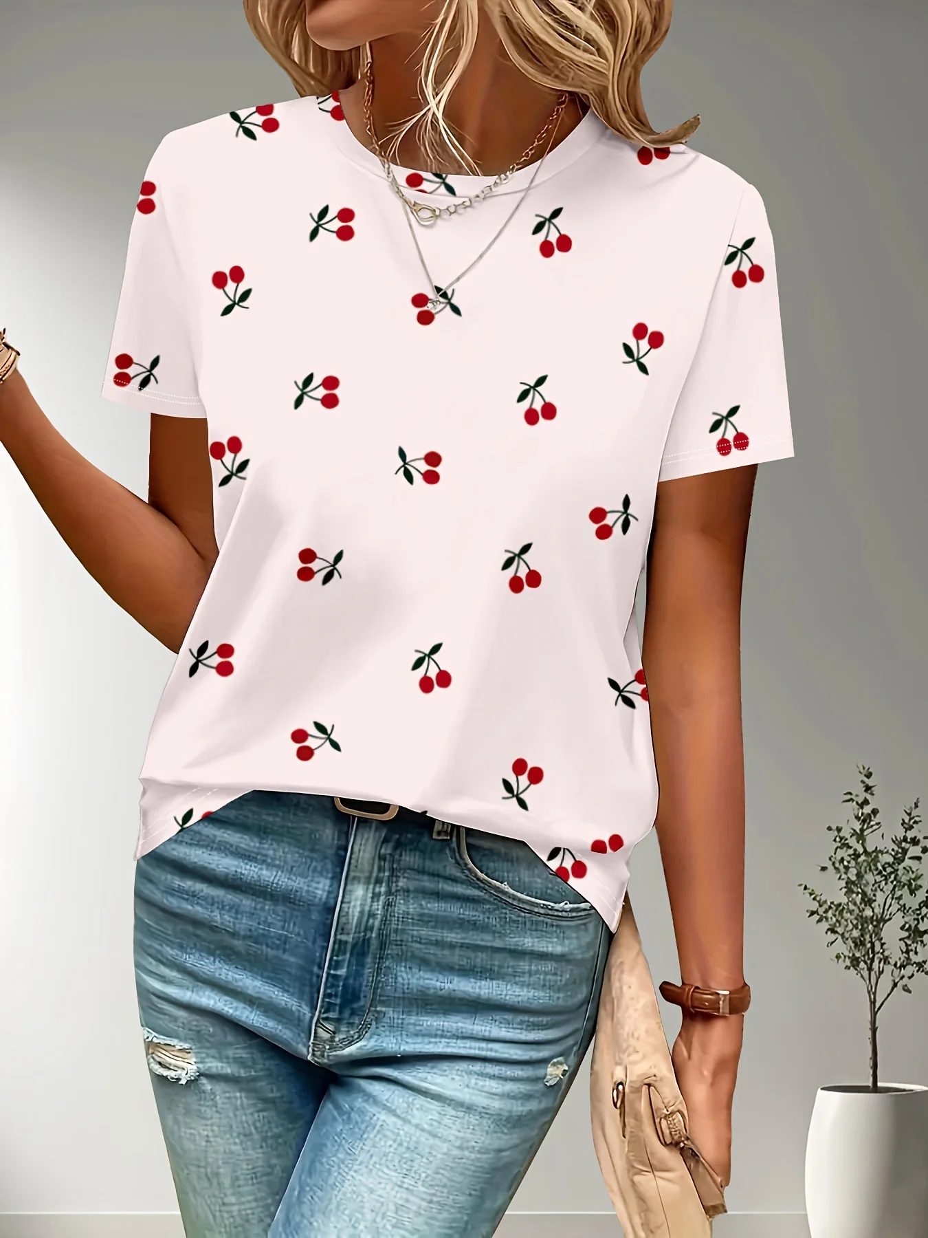 Estate Polka Dot Stripes 3D Stampa T-shirt Donna Casual O-Collo Manica corta T Shirt Harajuku Street Y2k Tees Top Abbigliamento femminile